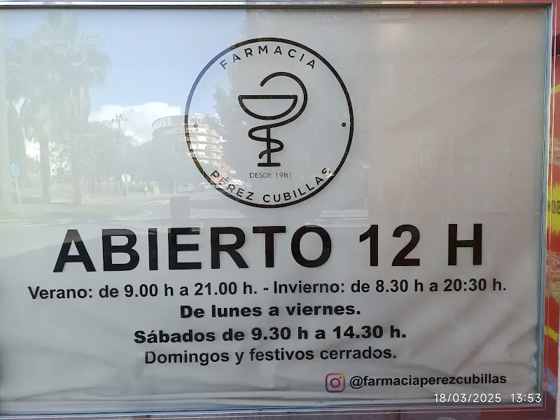 Farmacia Pérez Cubillas 12 Horas
